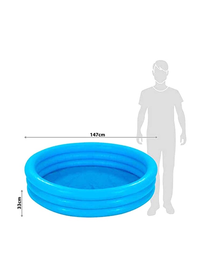 Crystal Blue Inflatable Foldable Portable Lightweight Swimming Pool 147x33cm - v1654835802/N11822466A_3