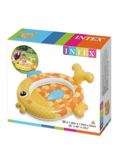 INTEX Fish Shaped Baby Inflatable Foldable Portable Lightweight Swimming Pool 140x124x34cm  - Image 2