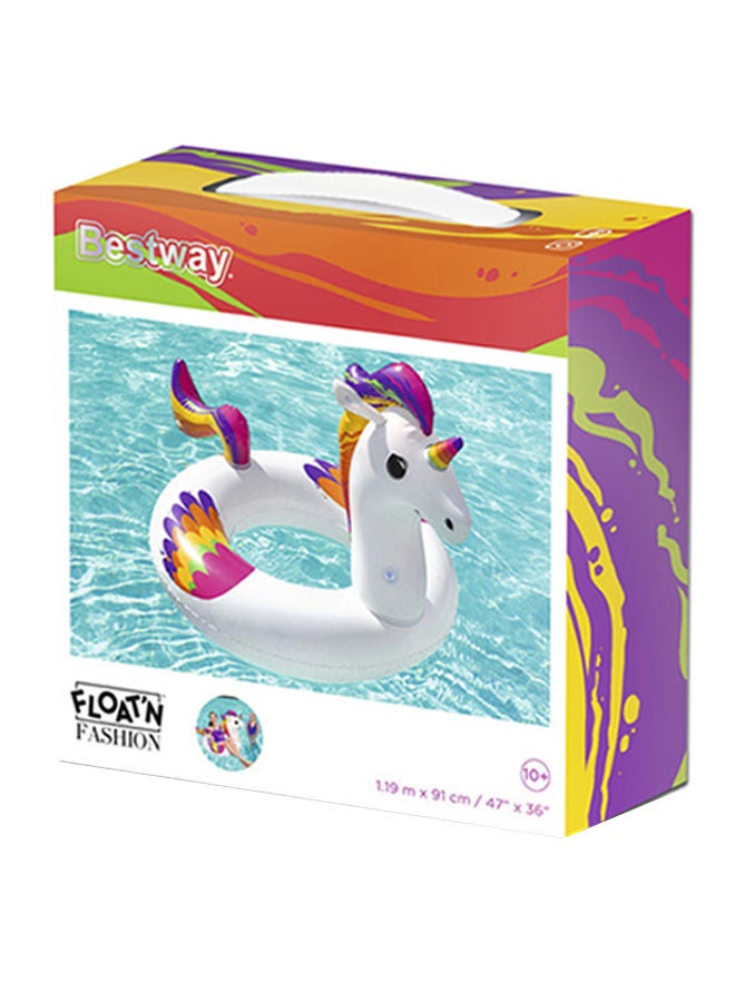 Bestway - Inflatable Unicorn Shaped Swimming Ring 119x91cm - Image 1