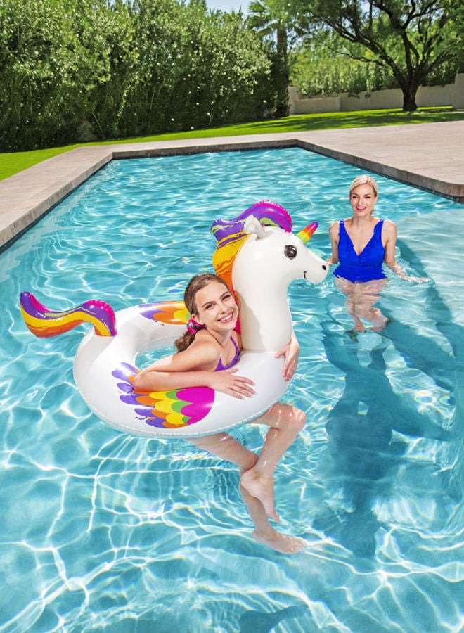 Bestway - Inflatable Unicorn Shaped Swimming Ring 119x91cm - Image 1