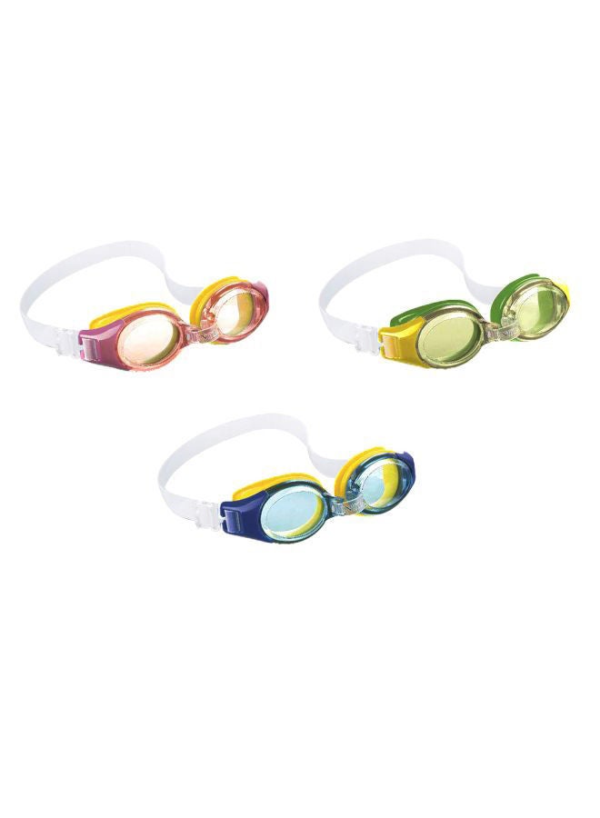 INTEX 3-Piece Wider Eyecups Junior Swimming Goggles Set For Little One 12.38x19.69x3.49cm - Image 1