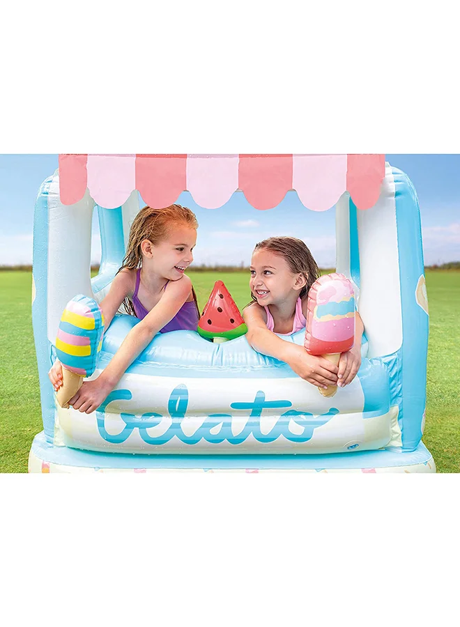 INTEX Ice Cream Stand Inflatable Playhouse And Pool For Kids 127x102x99cm