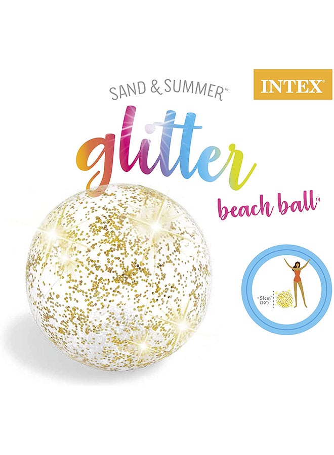 INTEX Glitter Beach Ball 58070-Yellow 51cm - Image 4