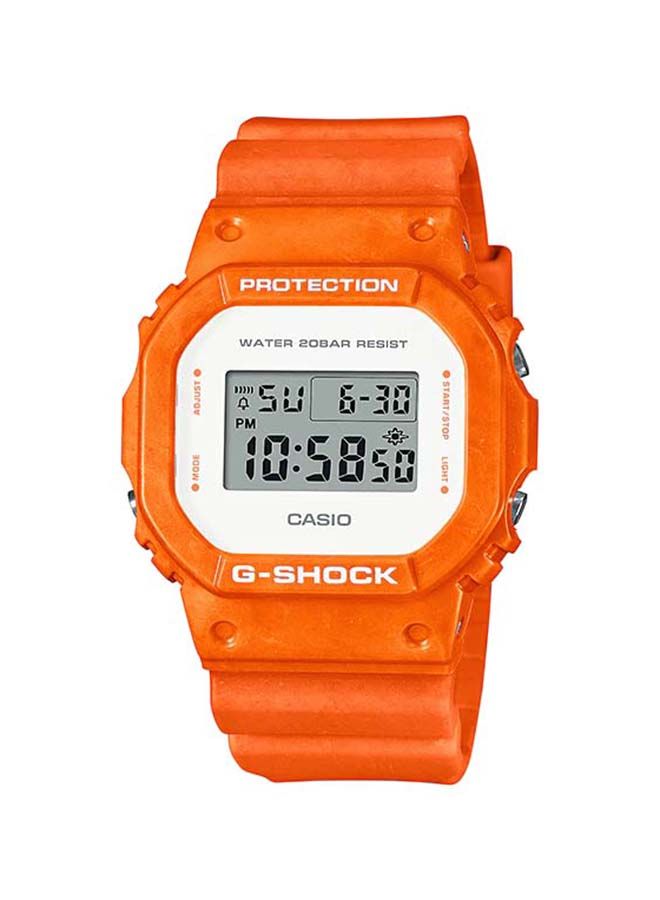 Digital Rectangular Wrist Watch DW-5600WS-4DR - 48 mm - Orange - v1654846244/N51678748A_1