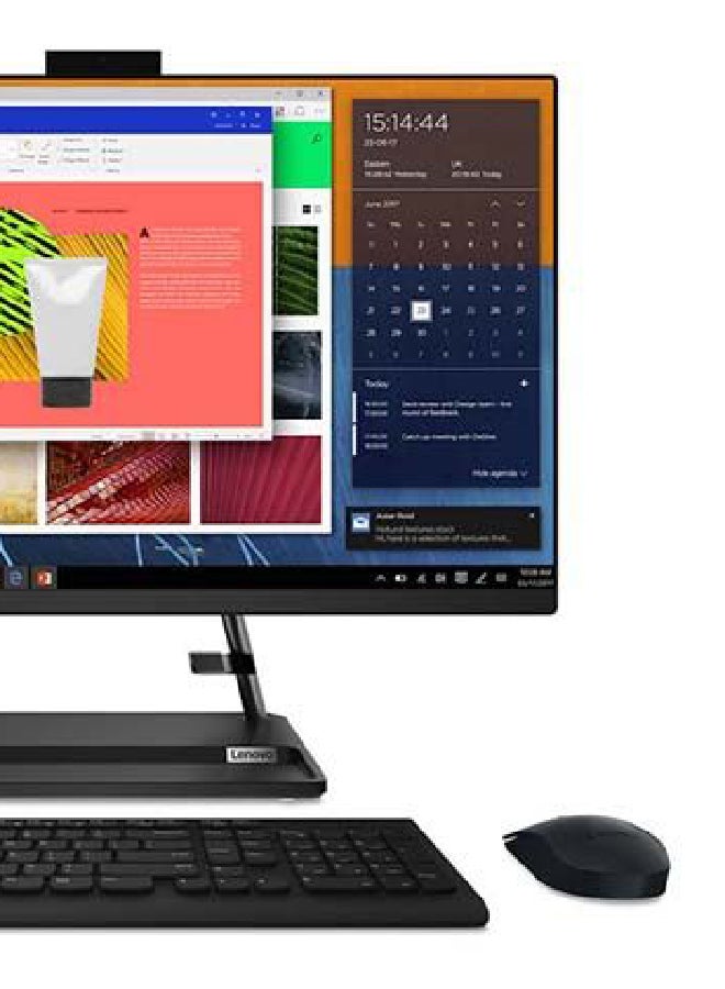 Lenovo - IdeaCentre AIO 3 27ITL6 With 27-Inch FHD Display, Core i5-1135G7 Processor / 8GB RAM / 512GB SSD / 2GB NVIDIA GeForce MX450 Graphics / Windows 11 Home / English/Arabic Black - Image 1