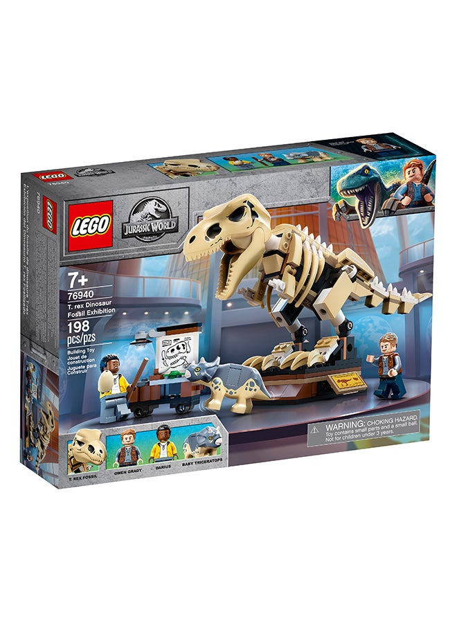 LEGO - 76940 Jurassic World T. Rex Dinosaur Fossil Exhibition  Building Kit 198 Pcs 198 7+ Years - Image 1