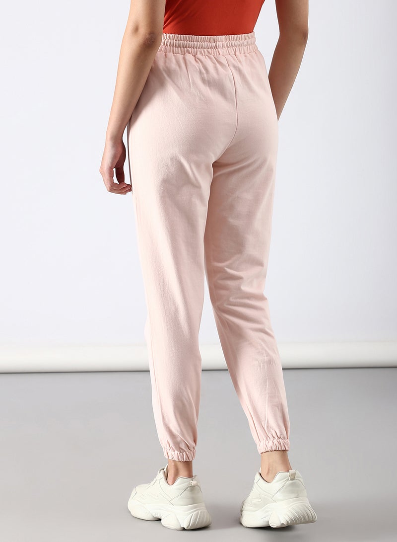 ABOF - Slim Fit Joggers Baby Pink - Image 1