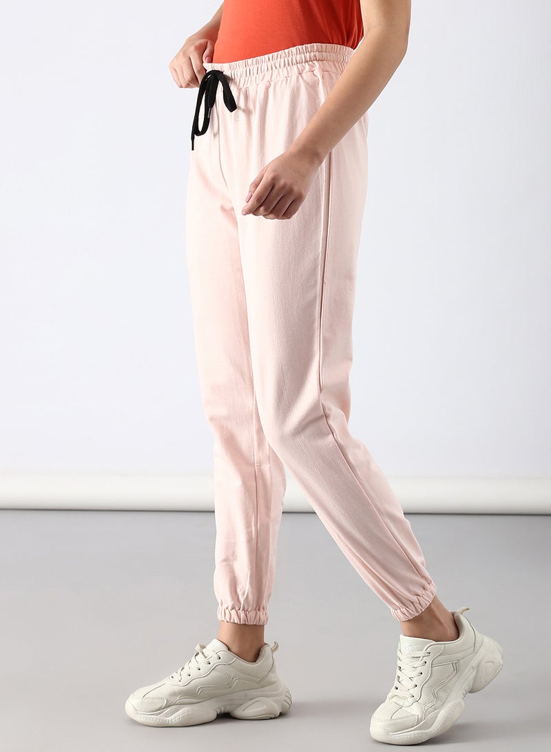 ABOF - Slim Fit Joggers Baby Pink - Image 1