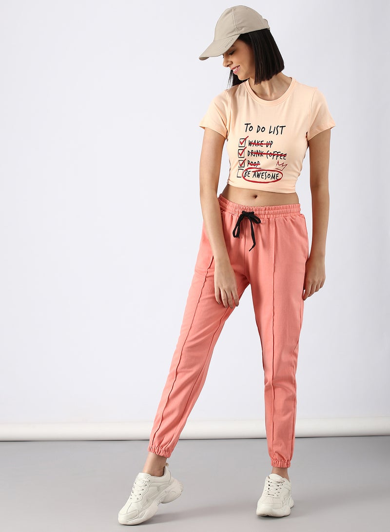 ABOF - Slim Fit Joggers Salmon - Image 1