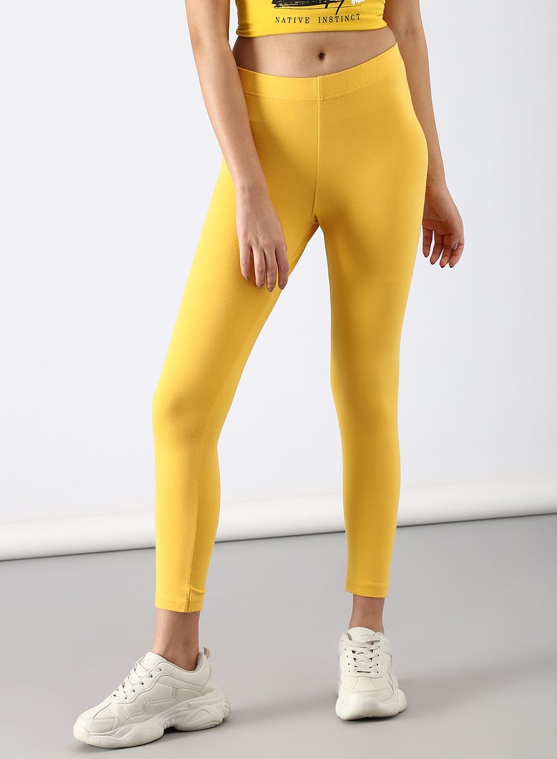 ABOF - Slim Fit Leggings Yellow - Image 1