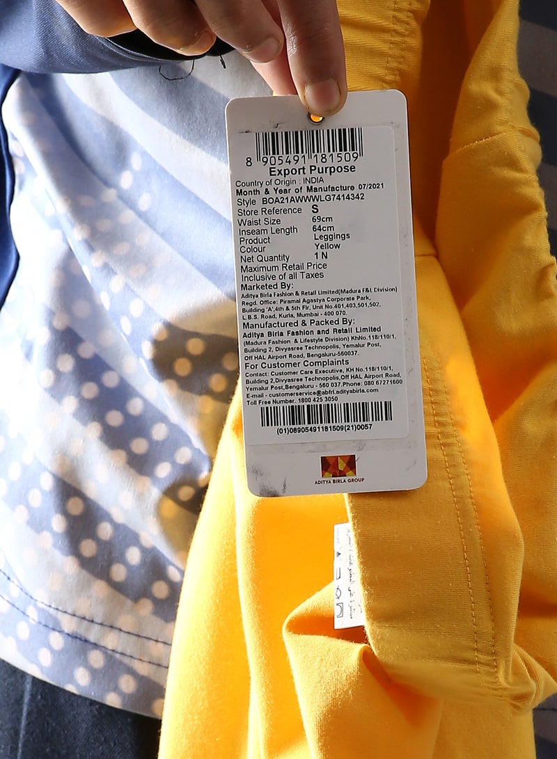 ABOF - Slim Fit Leggings Yellow - Image 1