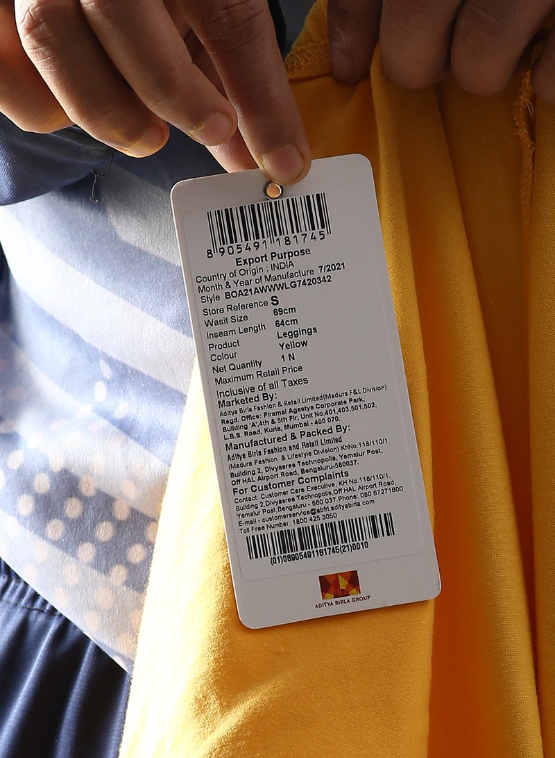 ABOF - Slim Fit Leggings Yellow - Image 1