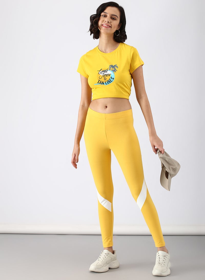 ABOF - Slim Fit Leggings Yellow - Image 1