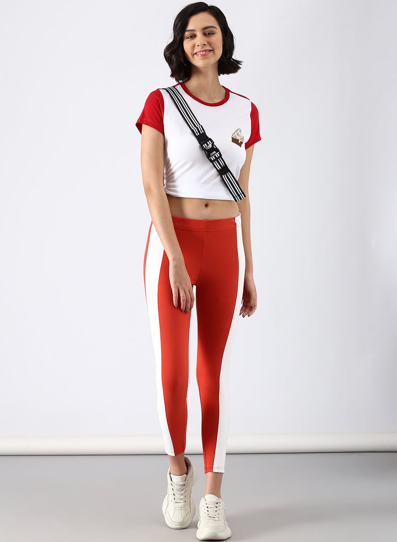 ABOF - Slim Fit Leggings Red - Image 1