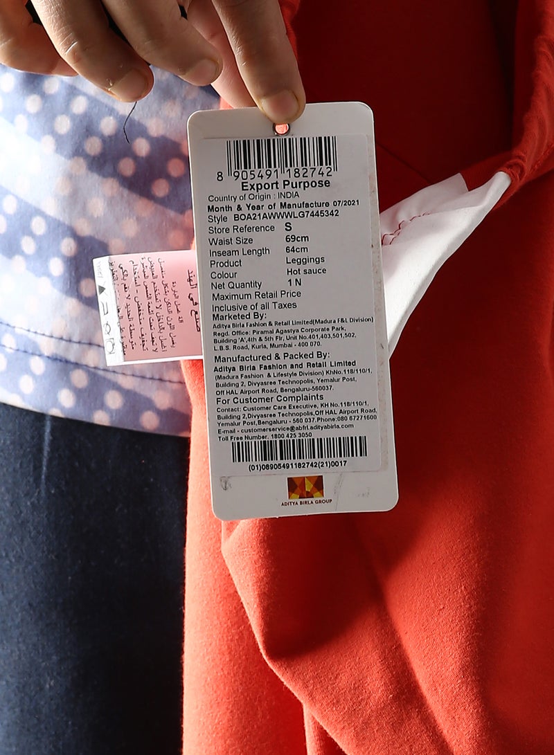 ABOF - Slim Fit Leggings Red - Image 1