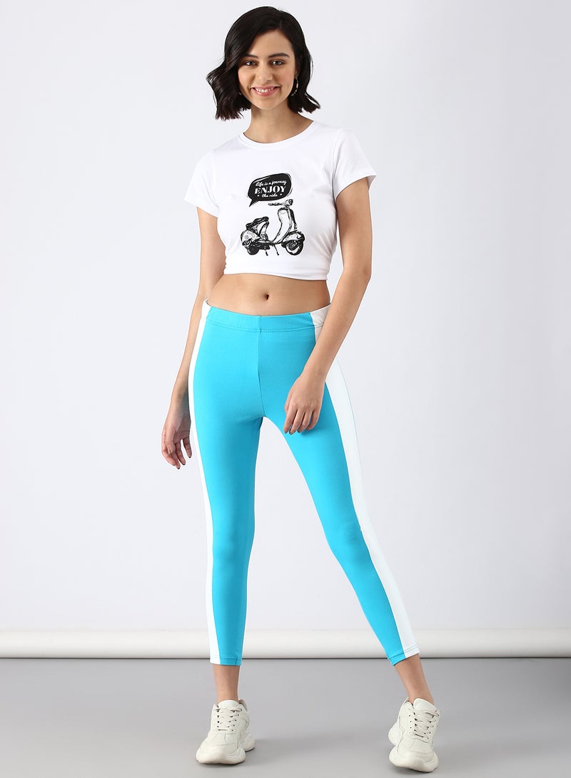 ABOF - Slim Fit Leggings Blue - Image 1