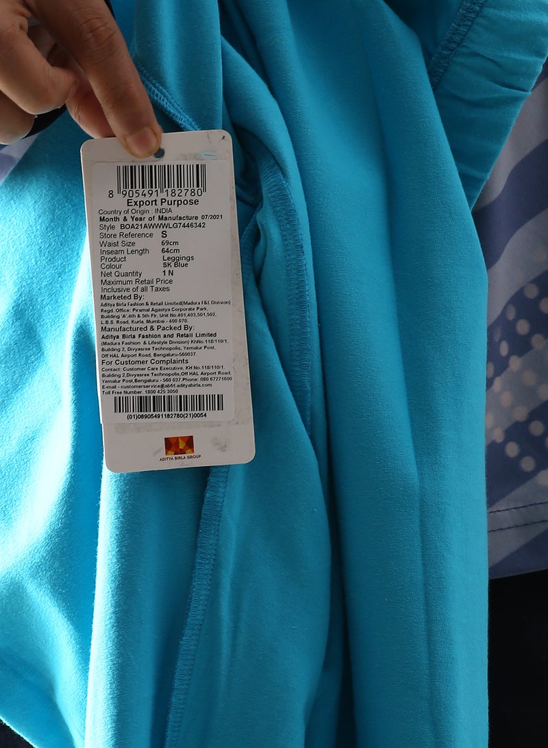 ABOF - Slim Fit Leggings Blue - Image 1