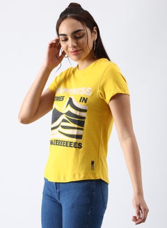 ABOF Regular Fit Casual T-Shirt Sulphur  - Image 4