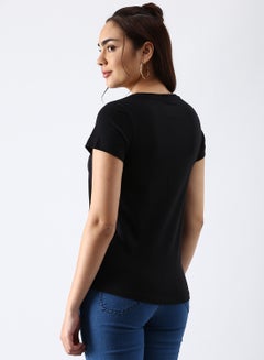 ABOF Regular Fit Casual T-Shirt Black  - Image 2