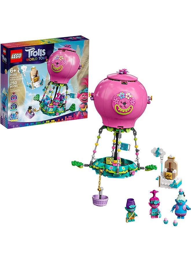 LEGO 41252 250-Piece Trolls World Tour Poppy's Hot Air Balloon Adventure Building Blocks Playset 6+ Years  - Image 1
