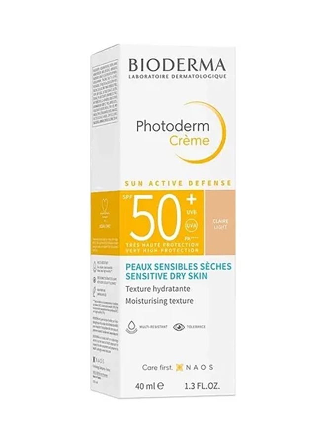 بيوديرما كريم فوتودرم الواقي من الشمس والملون بعامل الحماية من الشمس SPF 50+ أبيض 40ملليلتر 