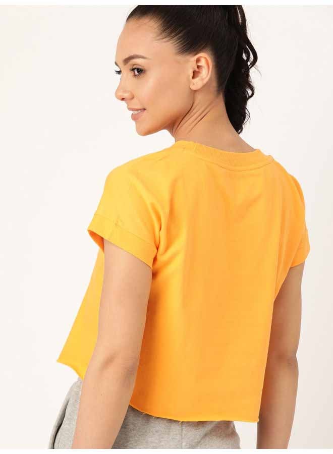 DressBerry Stylish Casual Crop Top Banana  - Image 2