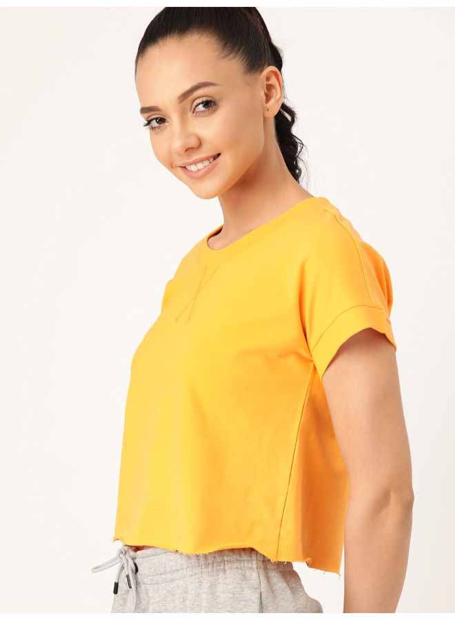 DressBerry Stylish Casual Crop Top Banana  - Image 3