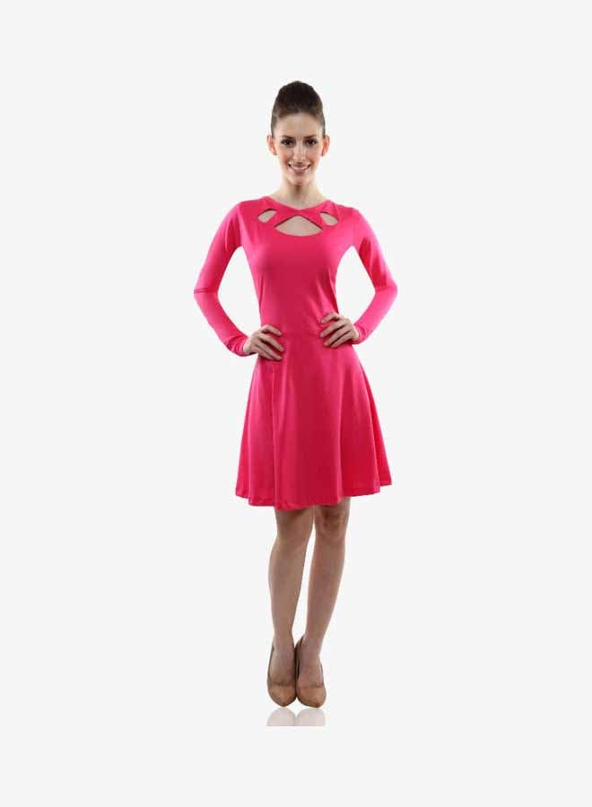Miss Chase - Criss Cross Tent Fit Dress Pink - Image 1