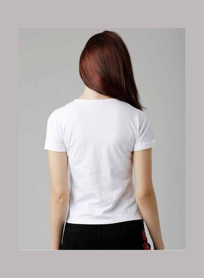 Miss Chase Stylish Round Neck Blouse White  - Image 2