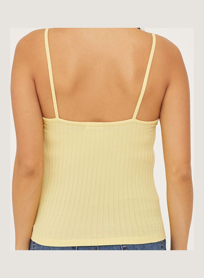 Ardene Ultra Soft Ribbed Camis Light Yellow  - Image 2