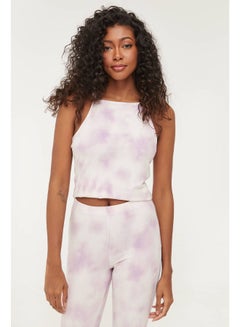Super Soft Cropped Vest Top Medium Purple