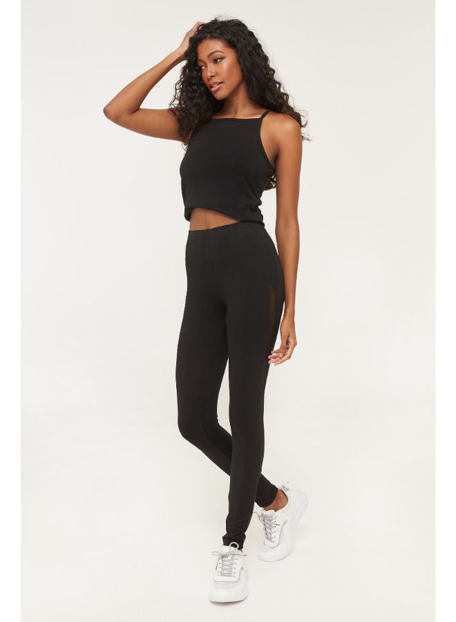 Ardene - Super Soft Cropped Vest Top Black - Image 1