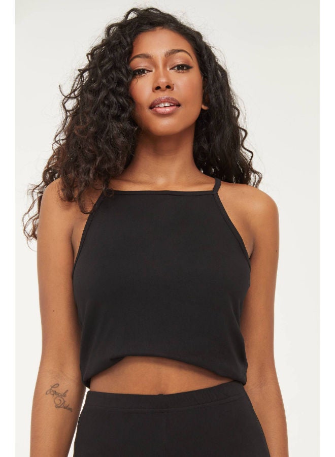 Ardene - Super Soft Cropped Vest Top Black - Image 1
