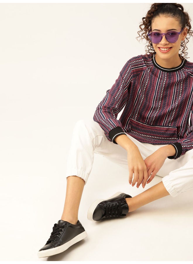 DressBerry Striped Crew Neck Top Multicolour  - Image 3