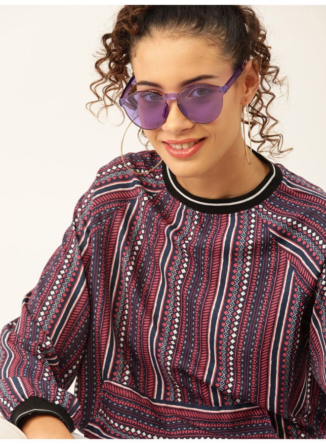 DressBerry Striped Crew Neck Top Multicolour  - Image 4