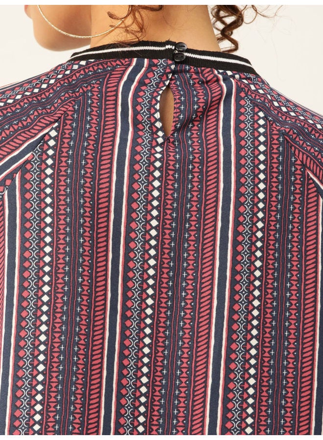 DressBerry Striped Crew Neck Top Multicolour  - Image 5