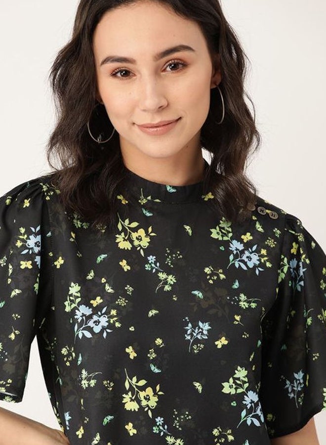 DressBerry Printed Stylish Casual Top Floating water color flora  - Image 3