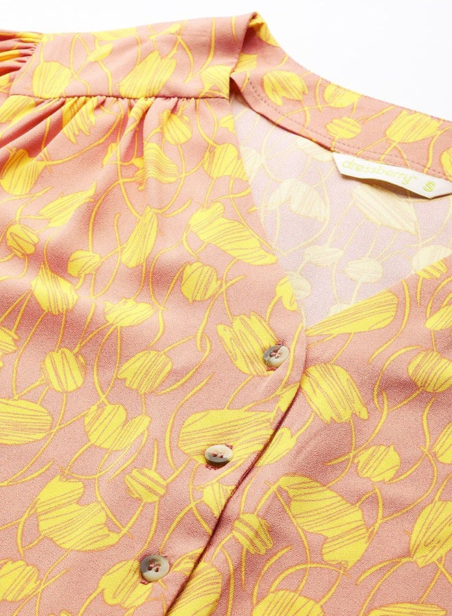 DressBerry - Stylish Casual Top Tulip Terrain-Coral (SS'20 LIABILITY)" - Image 1