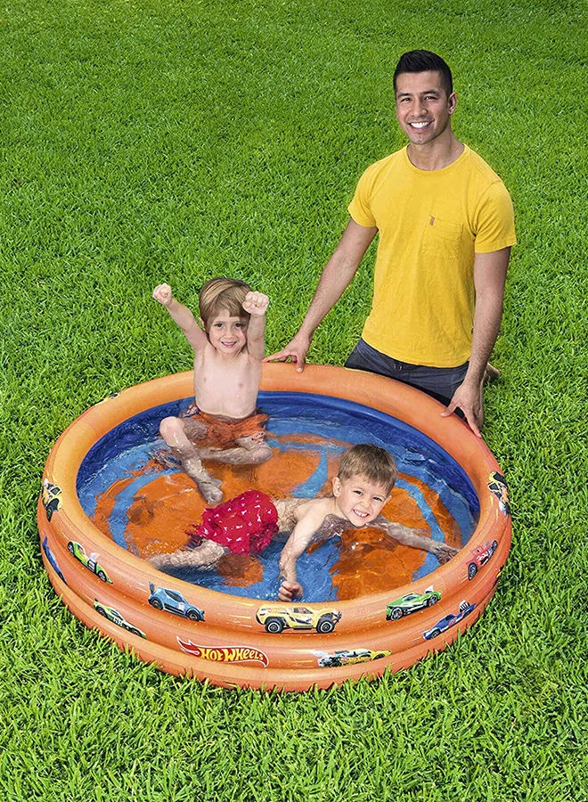 Bestway 3-Ring Hot Wheel Kiddie Play Pool