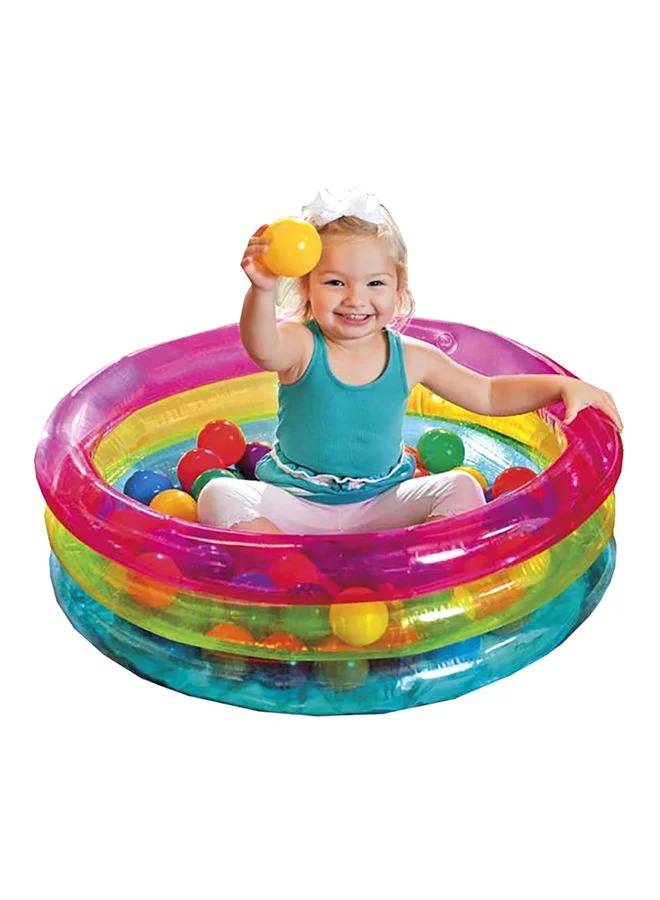 اينتكس Inflatable Classic 3-Ring Baby Ball Pit With 50 Colorful 2½" (6.5Cm) Fun Ballz