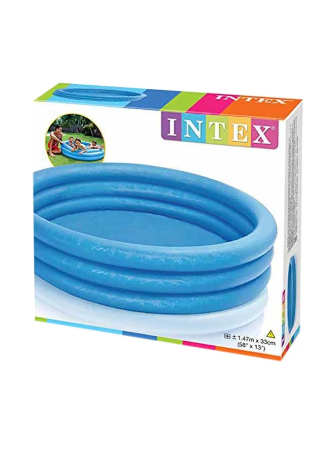 INTEX Crystal Blue Inflatable Foldable Portable Lightweight Swimming Pool 147x33cm