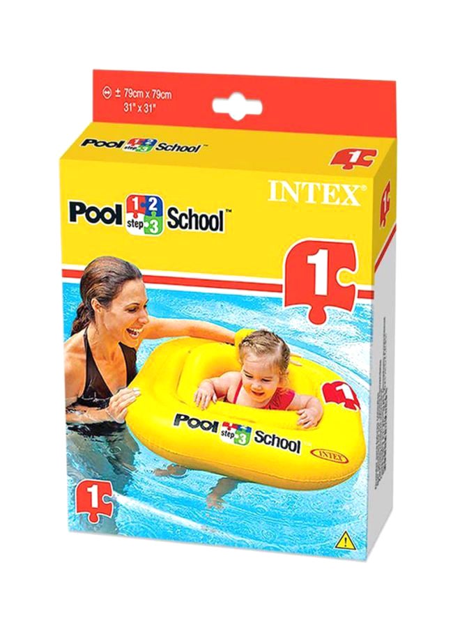 Deluxe Baby Float Pool School, 1+ Years - Yellow 79x79cm