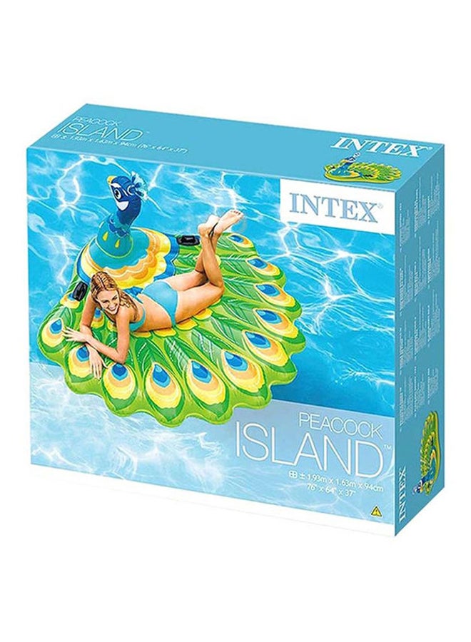 INTEX Glamorous Peacock Island Inflatable Foldable Portable Lightweight Swimming Pool 193x163x94cm  - Image 2