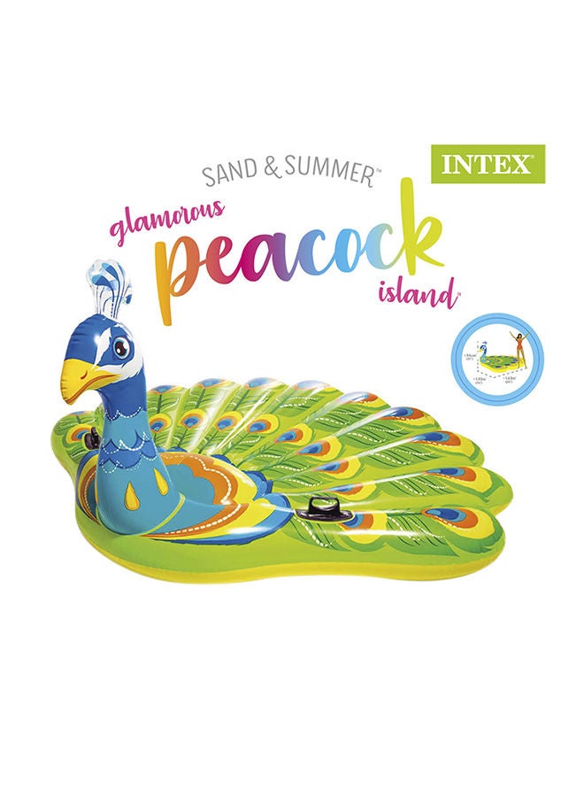 INTEX Glamorous Peacock Island Inflatable Foldable Portable Lightweight Swimming Pool 193x163x94cm  - Image 3