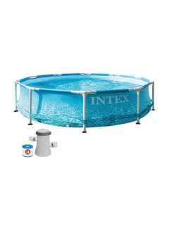 INTEX Metal Frame Round Swimming Pool 305x76cm  - Image 1