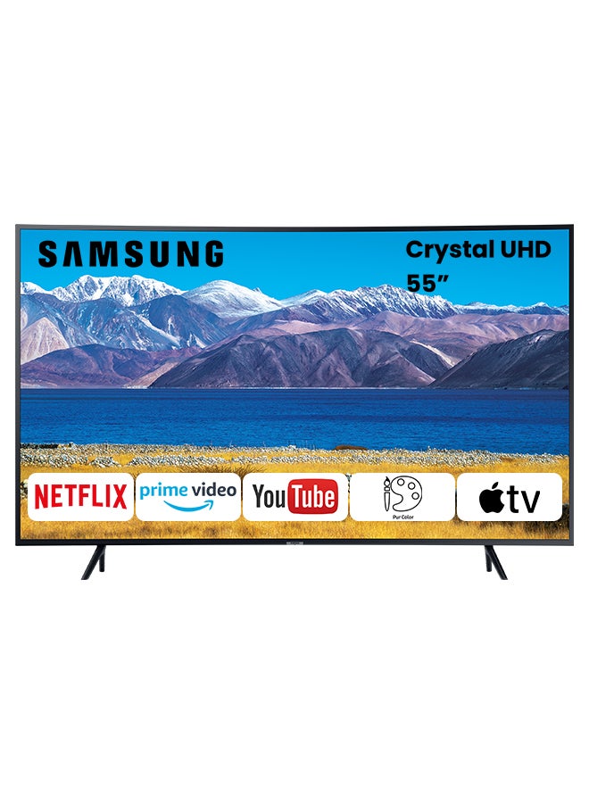 Samsung - 55-Inch Curved 4K Crystal UHD HDR Smart TV (2020) And Smart Remote Control UA55TU8300 Black - Image 1