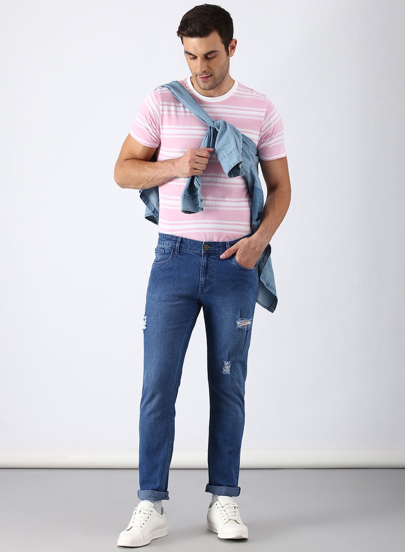 ABOF - Slim Fit Jeans Blue - Image 1