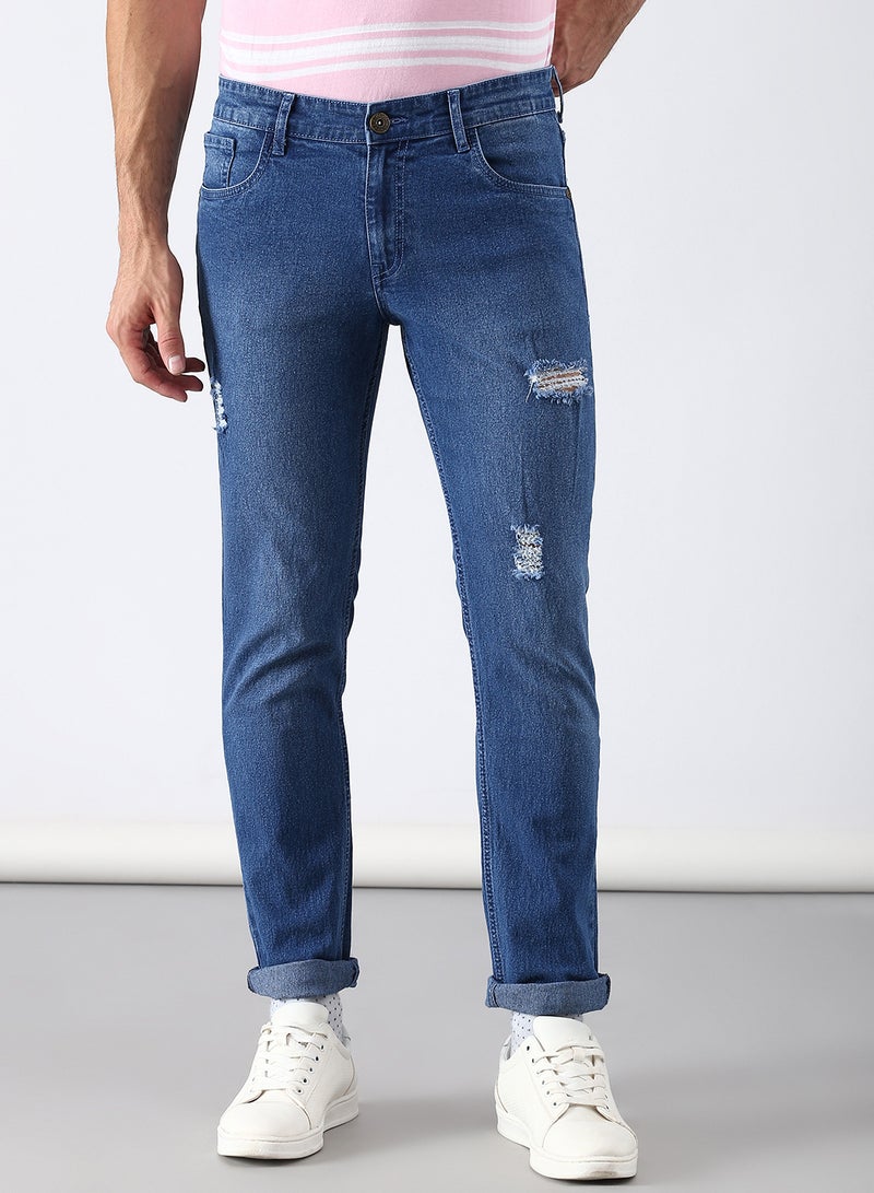ABOF - Slim Fit Jeans Blue - Image 1