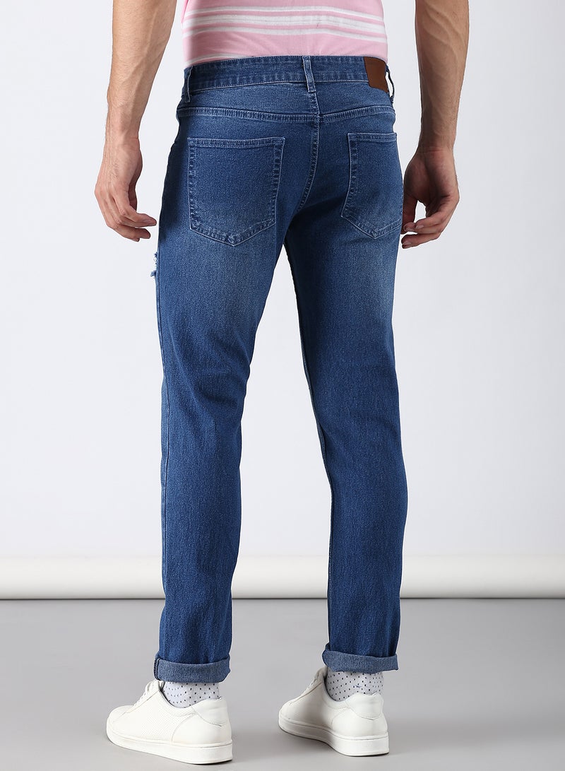 ABOF - Slim Fit Jeans Blue - Image 1