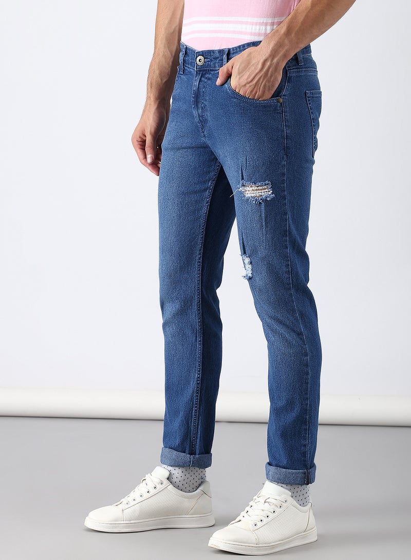 ABOF - Slim Fit Jeans Blue - Image 1